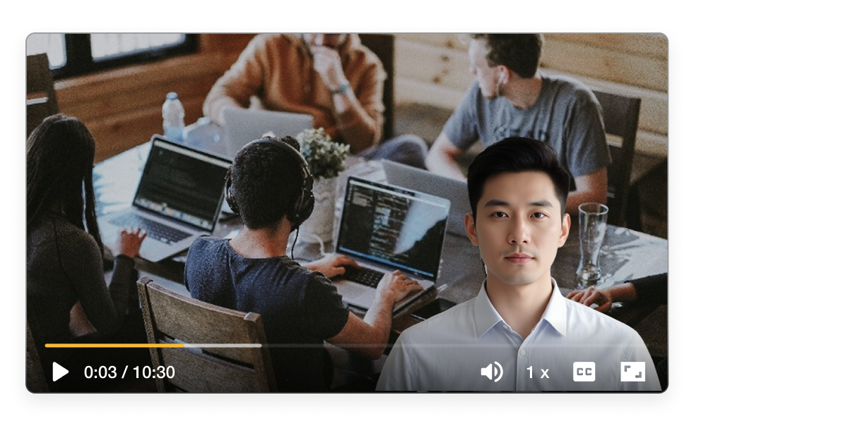 Create a professional backdrop for AI Avatars with Visla’s AI Wallpaper Generator to focus attention on your message